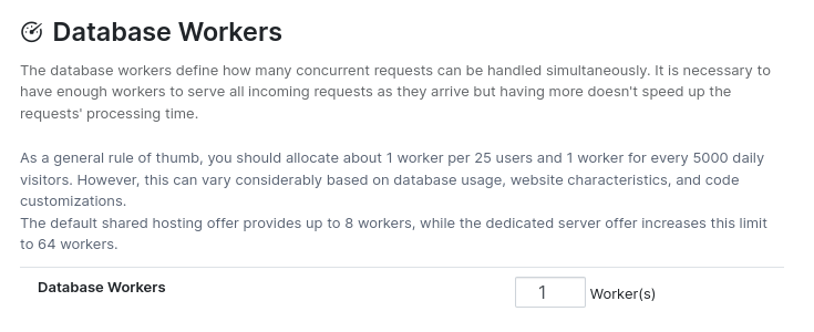 Налаштування воркерів бази даних