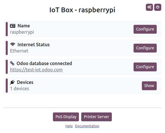 Домашня сторінка IoT-пристрій