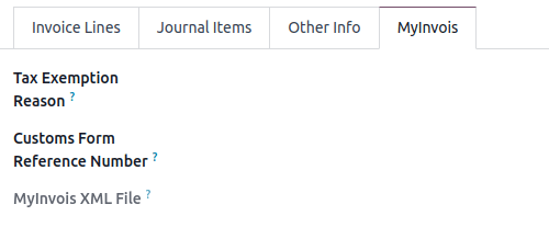 Причина звільнення від податку MyInvoice