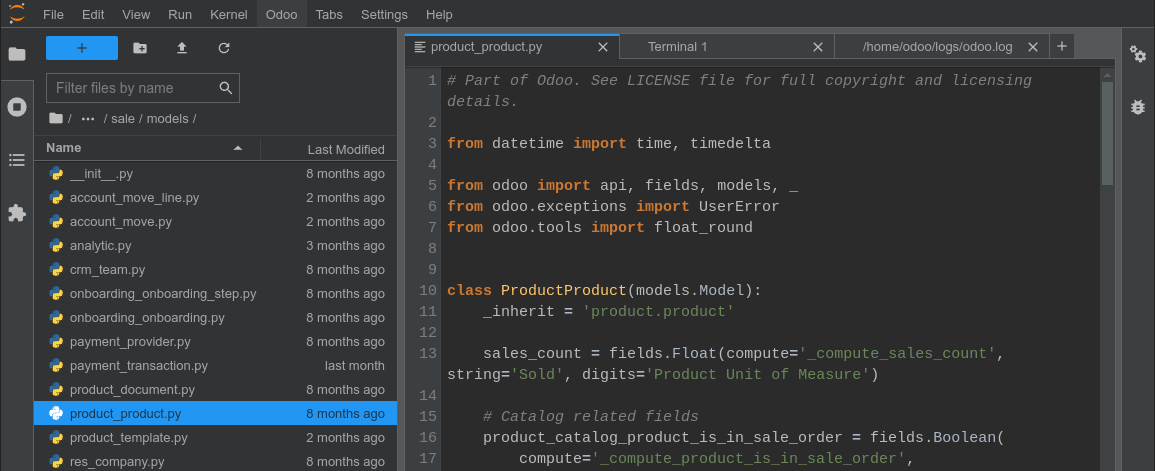 Вкладка редактора гілок