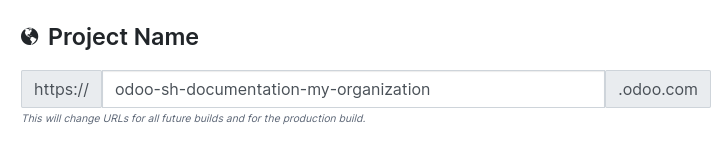Налаштування назви проекту