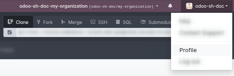 Доступ до профілю користувача